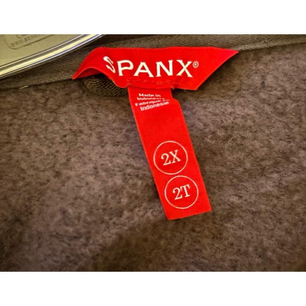 SPANX BoostUp Cotton Fleece Full
Zip Hoodie in Dark Cacao Size 2X Tall ~ NWOT - Picture 11 of 11